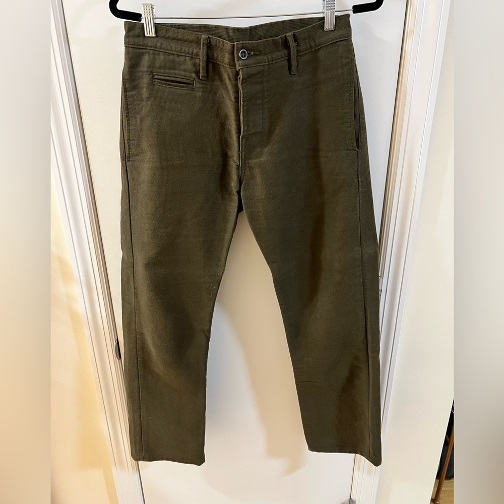 Left Field Olive Chinos, 31